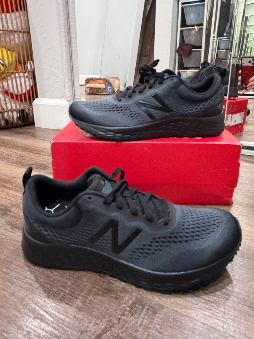 New Balance Women's All-Black Lightweight Athletic Sneakers